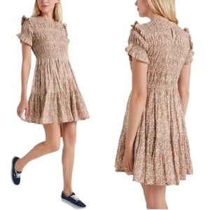 Mirth | NWT Crete Mini Dress in Desert Sand Coral Print - Size Medium